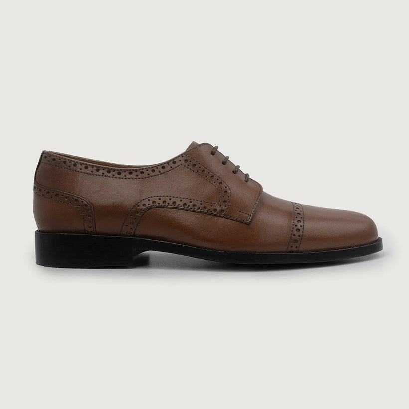 Dirk Brogues Derby Brown Leather Shoes
