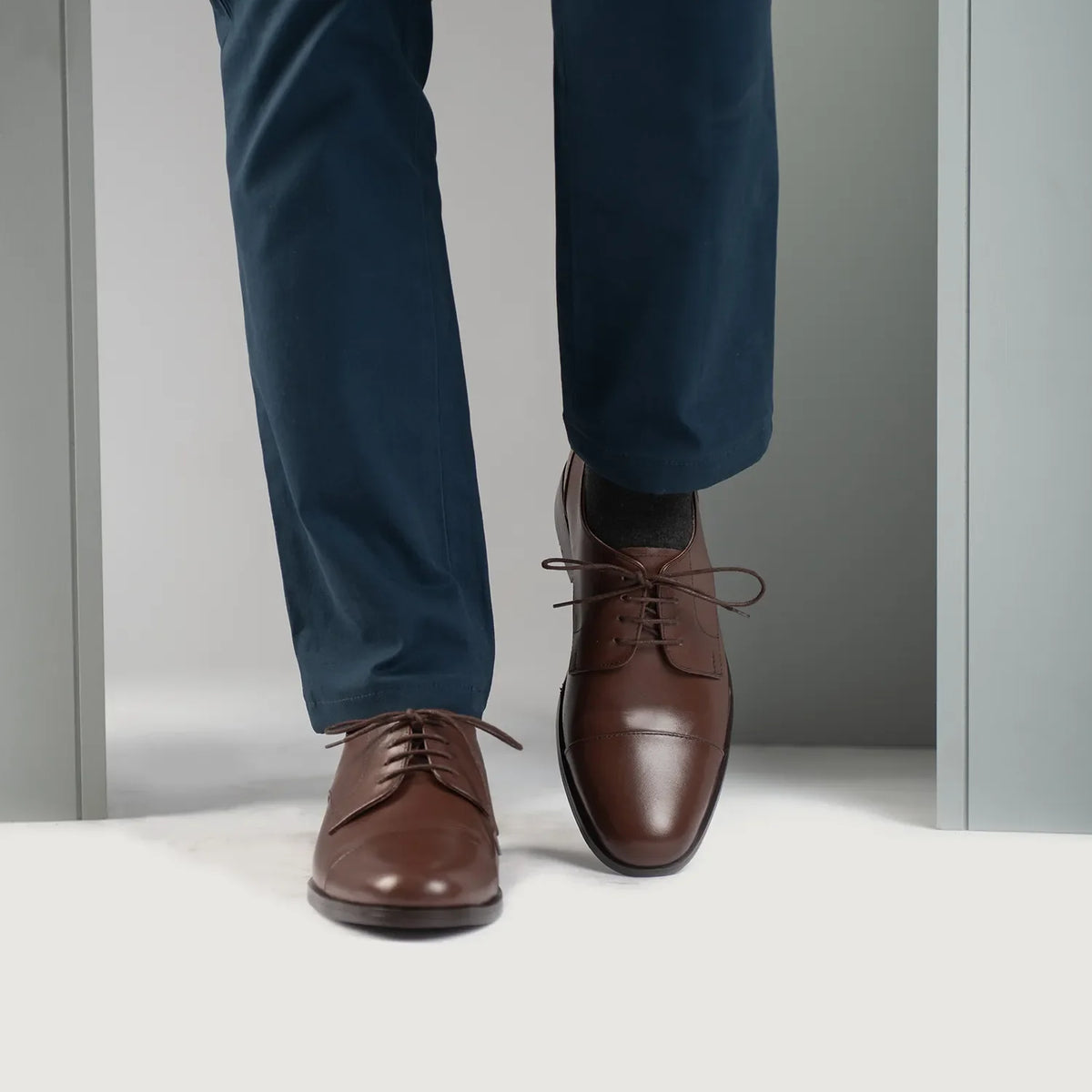 Styled On-Foot Perspective Demonstrating Ankle Fit & Silhouette on Model