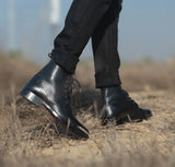 Orlaven Knight Derby Black Leather Boots footwear image 10