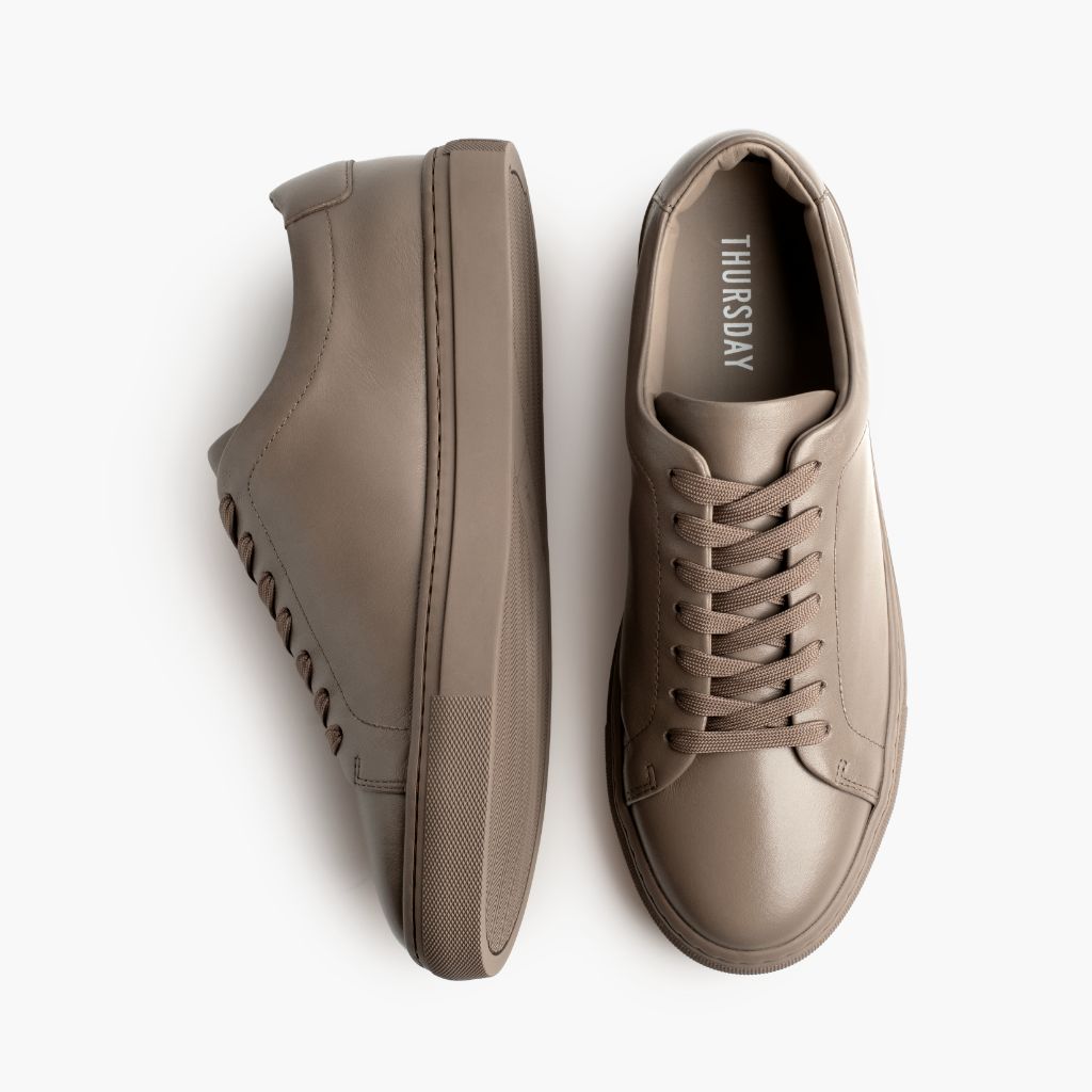 Encore Forest Leather Sneakers - Reinforced Heel Counter & Precision Double-Row Stitching Detail