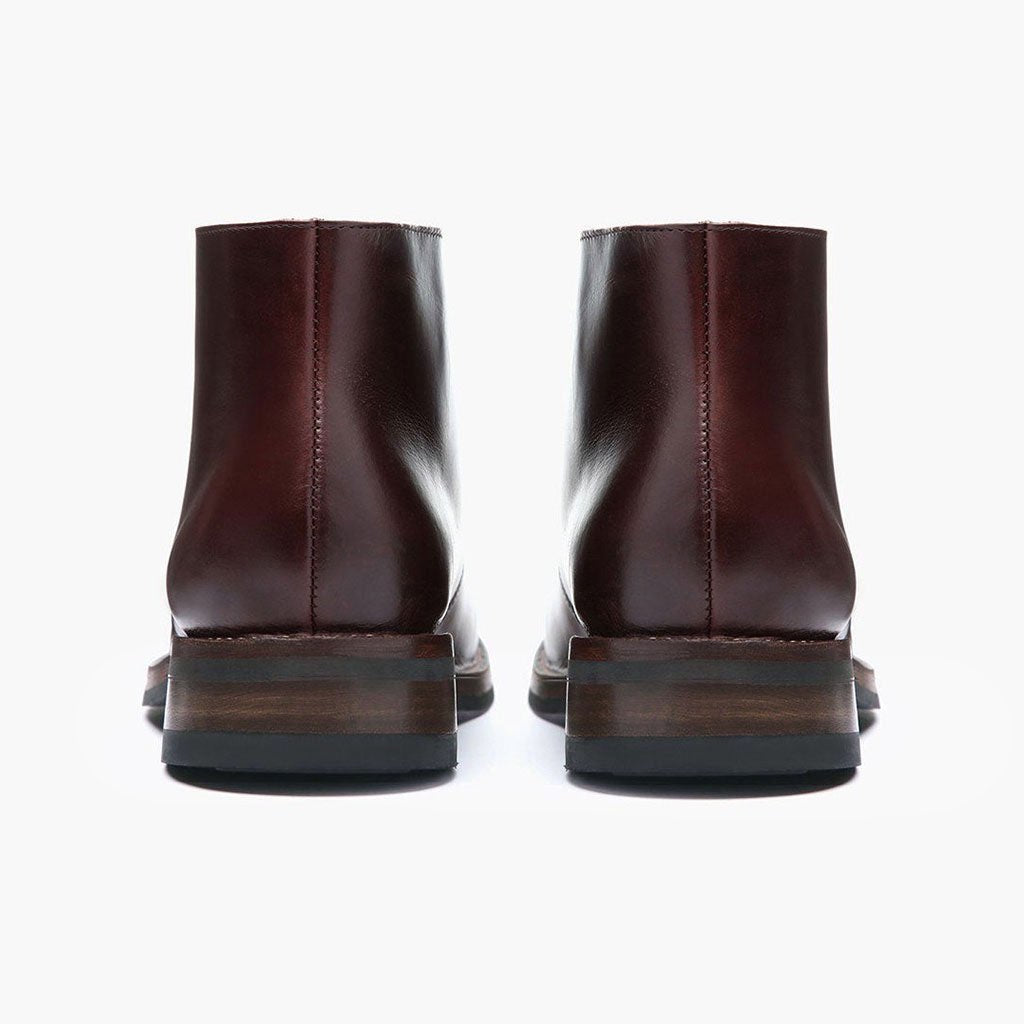 Scout Brown Leather Boots For Men - Reinforced Heel Counter & Precision Double-Row Stitching Detail