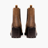 Knockout Safari Leather Boots - Reinforced Heel Counter & Precision Double-Row Stitching Detail