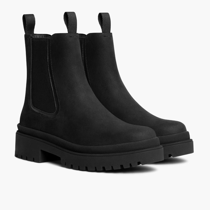 Legend Platform Black Matte Leather Boots