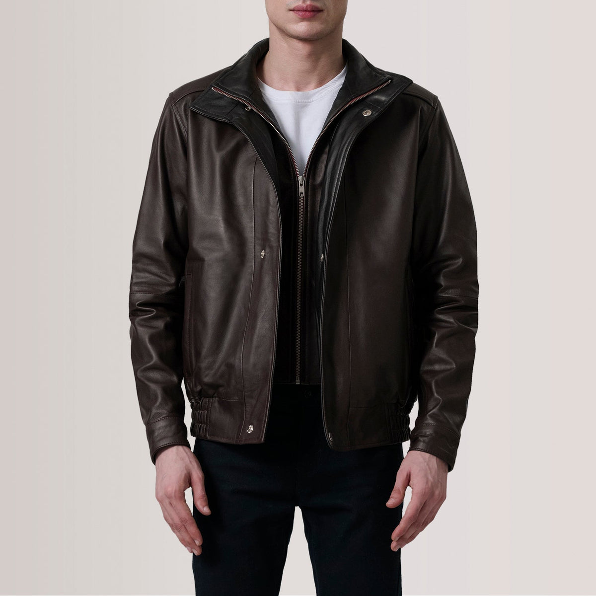 Alfred Leather Bomber Jacket – alternate product view 1