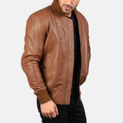 Bomia MA-1 Leather Bomber Jacket – alternate product view 4