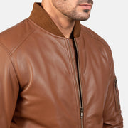 Bomia MA-1 Leather Bomber Jacket – alternate product view 6