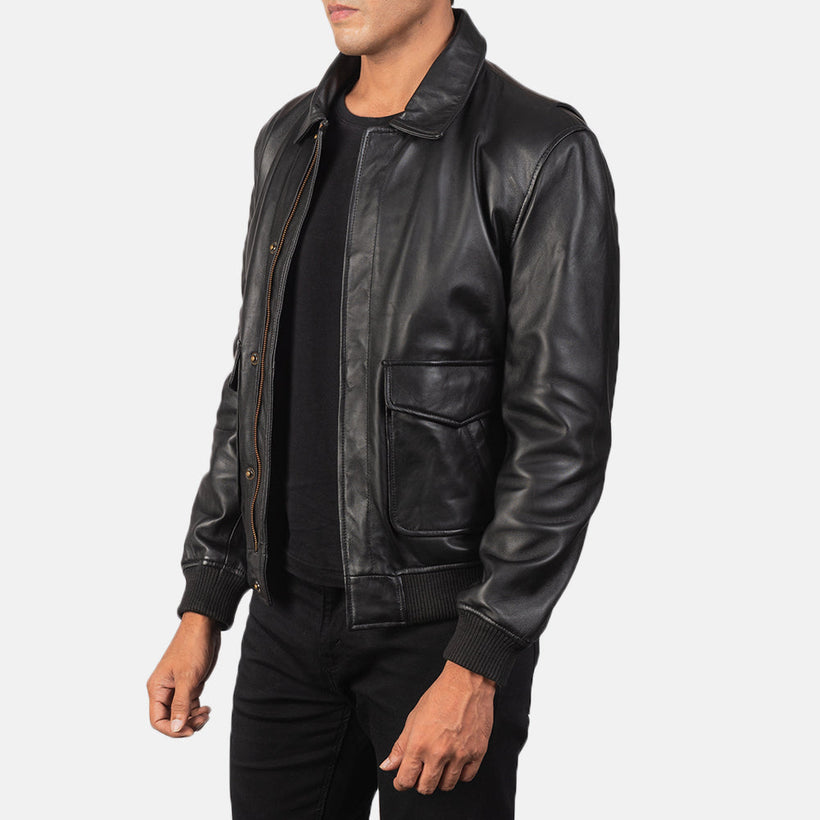 Coffmen Leather Bomber Jacket