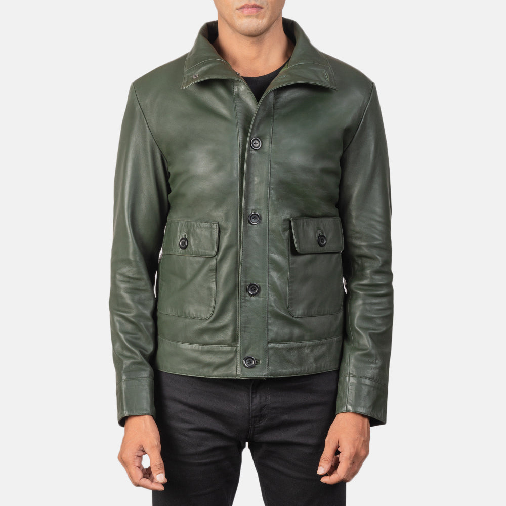 Columbus Leather Bomber Jacket – alternate product view 1