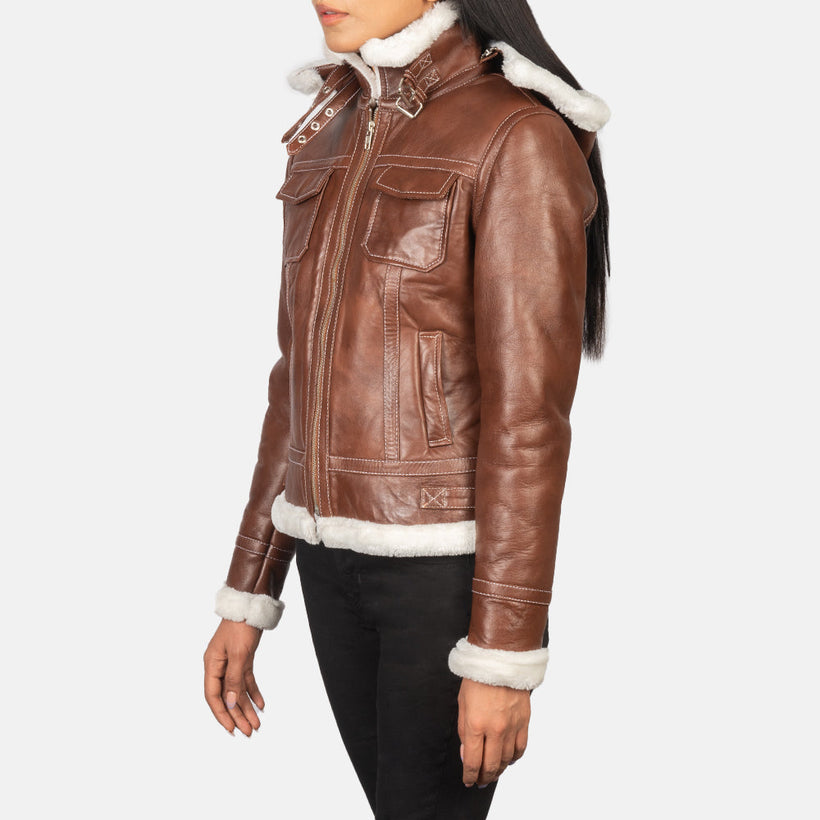 Fiona Hooded Shearling Jacket