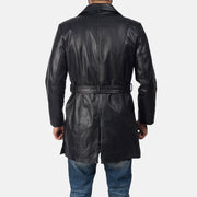 Authentic Cowhide Leather Grain Texture &amp; Heavy-Duty Seam Stitching Detail