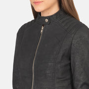 Kelsee Leather Biker Jacket – alternate product view 6