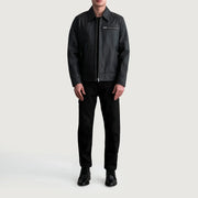 Lavendard Leather Biker Jacket – alternate product view 4