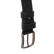 Morrison Full-Grain Leather Belt - Structured Side Profile Showing Gusset Depth &amp; Expansion Capacity