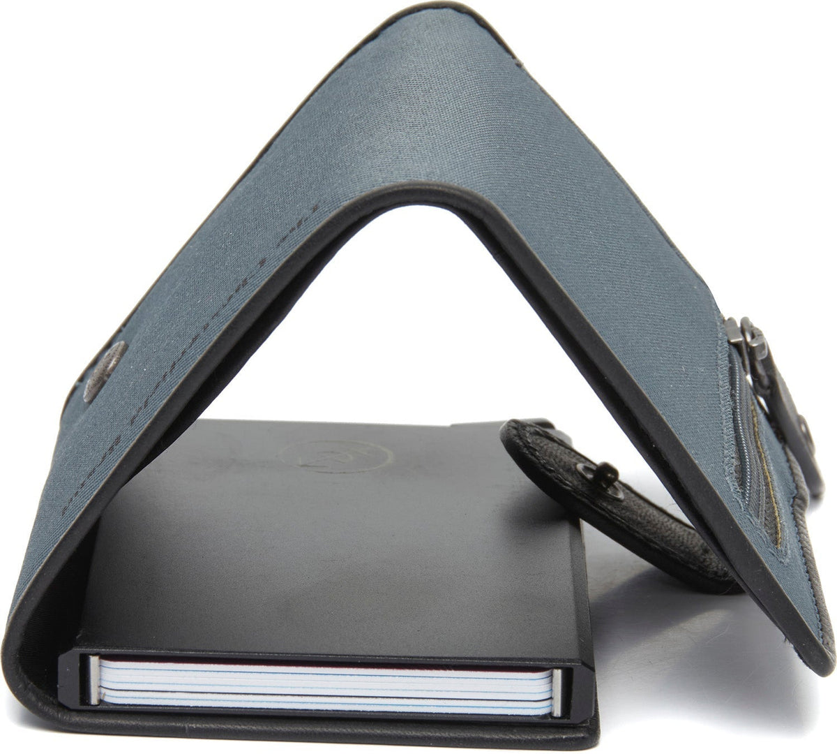 Delsbo Full-Grain Leather Card Holder - Structured Side Profile Showing Gusset Depth &amp; Expansion Capacity
