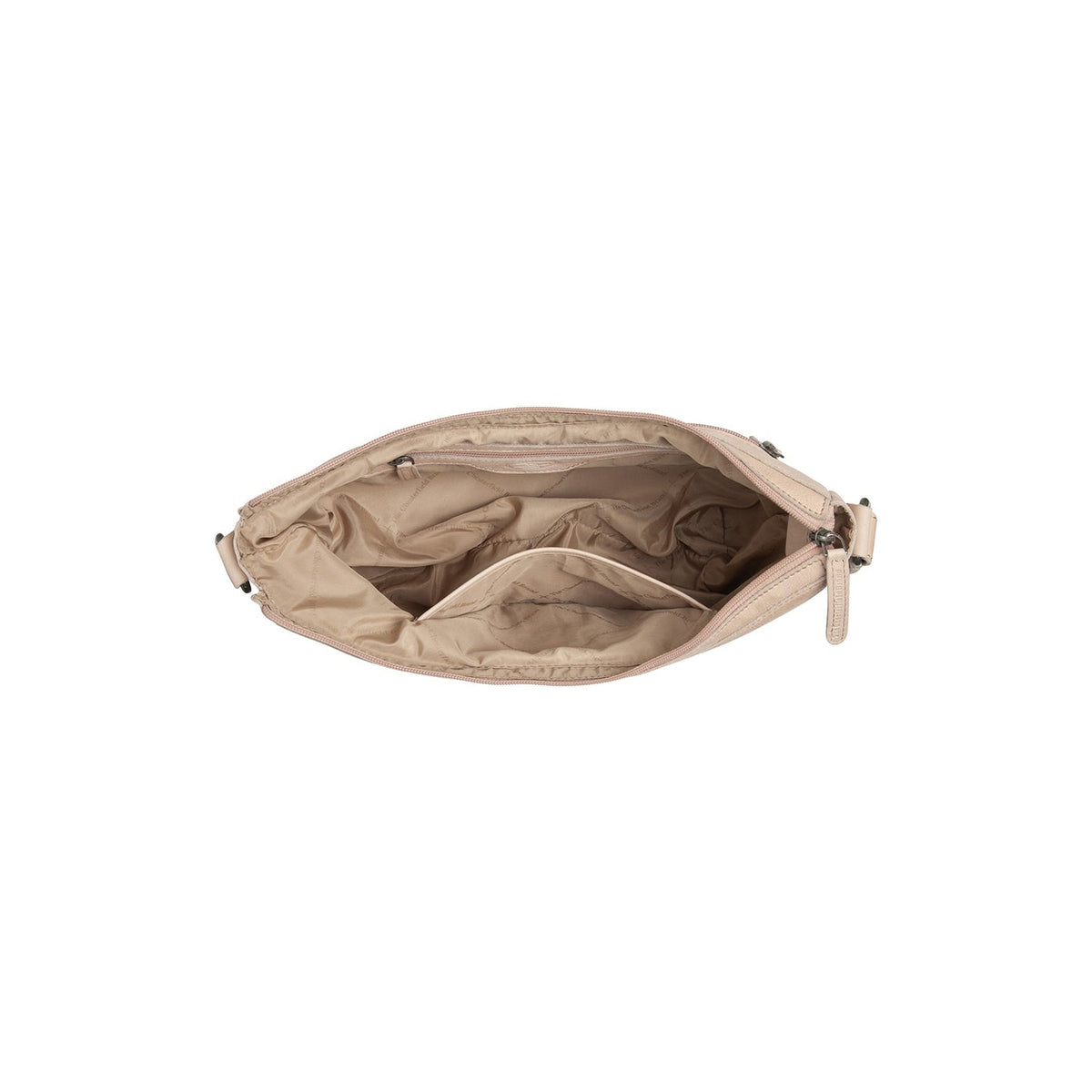 
Clarita Full-Grain Leather Crossbody Bag - Structured Side Profile Showing Gusset Depth & Expansion Capacity