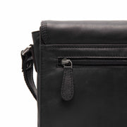 
Lunor Full-Grain Leather Crossbody Bag - Structured Side Profile Showing Gusset Depth & Expansion Capacity