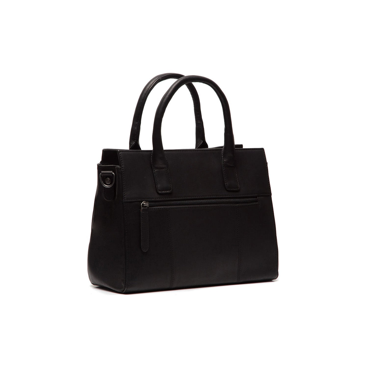 Tailored Rib Cuffs &amp; Hem Craftsmanship Construction Detail on Garda Full-Grain Leather Handbag