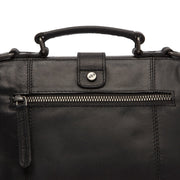 Rachael Full-Grain Leather Handbag - Lateral Side Profile View Showing Sleeve Cut &amp; Athletic Taper Fit