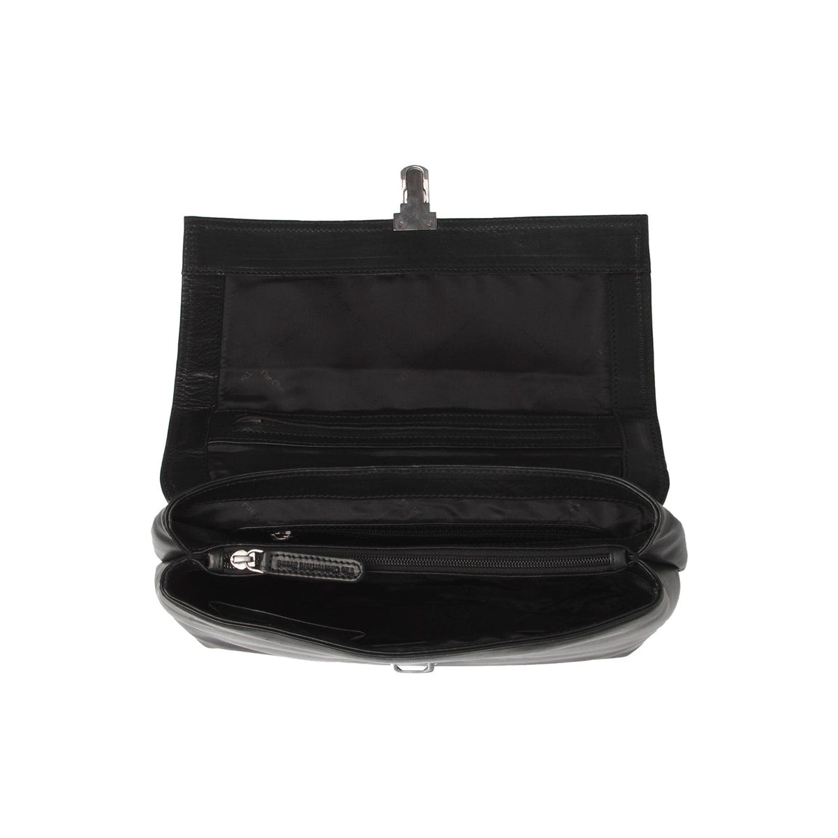 
Close-Up Detail of Classic Collar & Heavy-Duty Zipper Hardware on Renata Full-Grain Leather Handbag