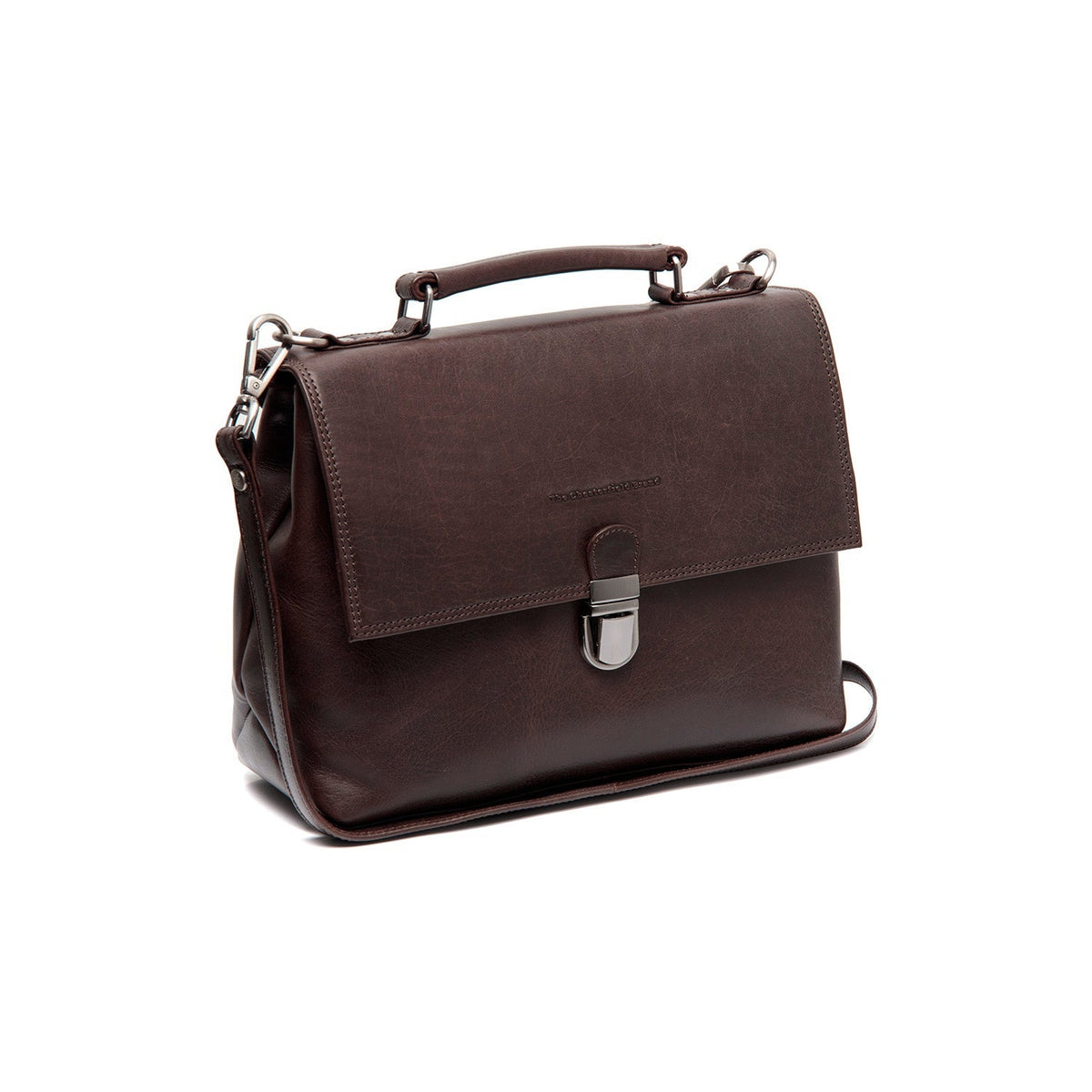 
Tailored Rib Cuffs & Hem Craftsmanship Construction Detail on Renata Full-Grain Leather Handbag