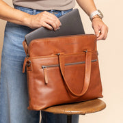Elvas Full-Grain Leather Laptop Bag – alternate product view 2