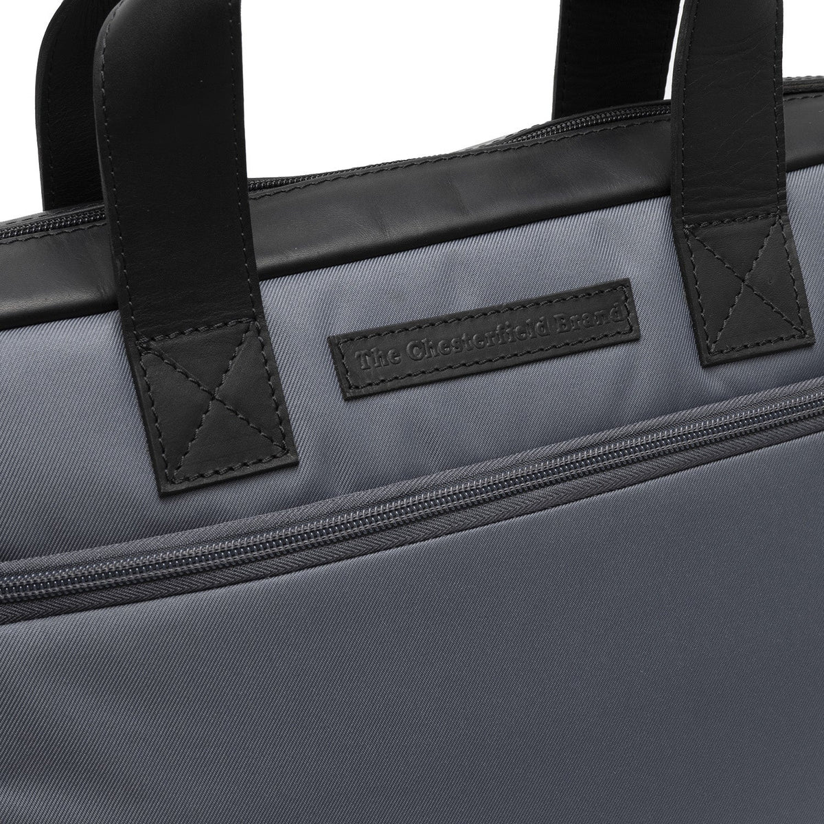 
Light Grey Leather Laptop Bag Narvik, detail view 5