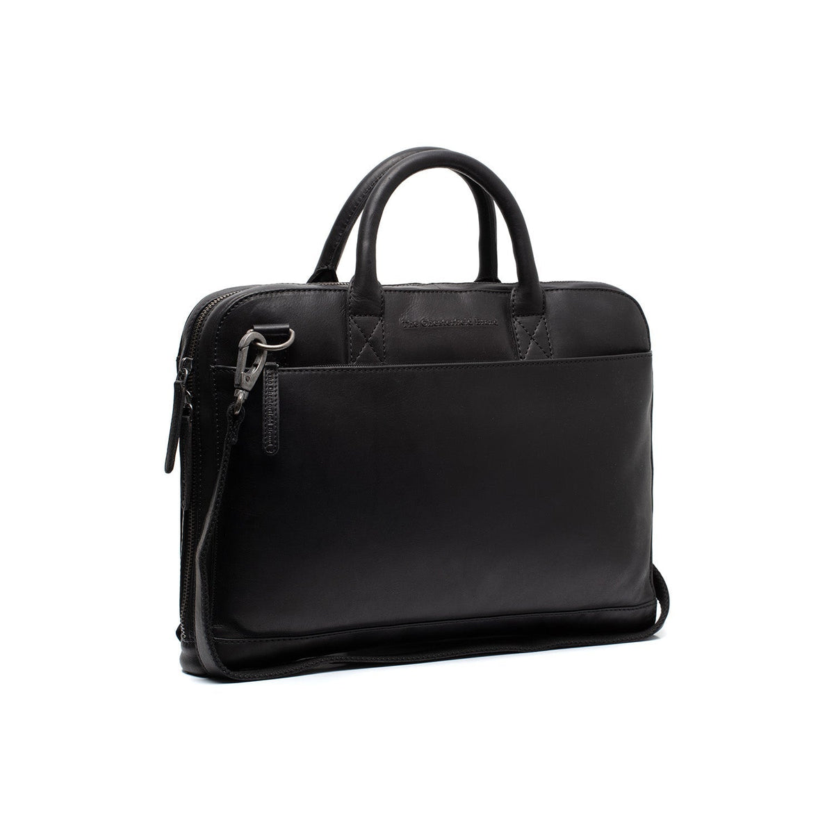 Tilbury Full-Grain Leather Laptop Bag in Classic 100% Full-Grain Leather - Full Exterior Front Profile View | Buy Online