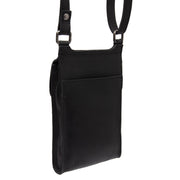 Tailored Rib Cuffs &amp; Hem Craftsmanship Construction Detail on Nebra Full-Grain Leather Phone Bag