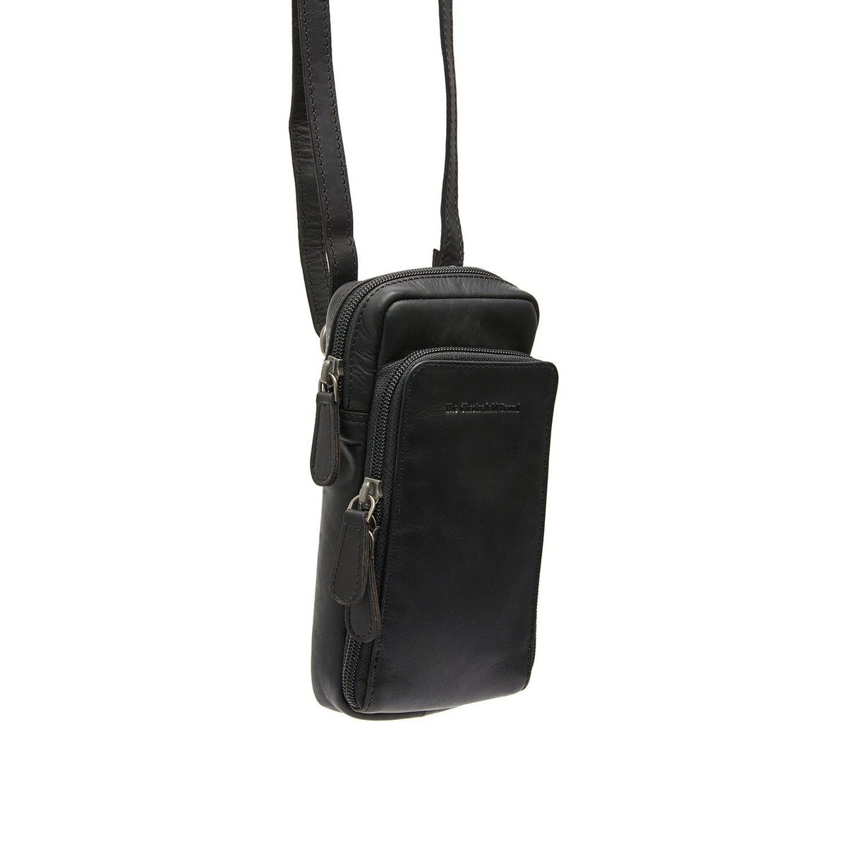 Valdes Full-Grain Leather Phone Bag in Classic 100% Full-Grain Leather - Front Profile View &amp; Tailored Silhouette | Buy Online