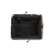 Solid Antique Brass Hardware &amp; Heavy-Duty Dual Zipper Detail on Andrade Full-Grain Leather Shoulder Bag