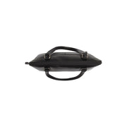 Selvino Full-Grain Leather Shoulder Bag - Structured Side Profile Showing Gusset Depth &amp; Expansion Capacity