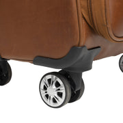 Close-Up Detail of Classic Collar & Heavy-Duty Zipper Hardware on Leather Trolley Key Largo