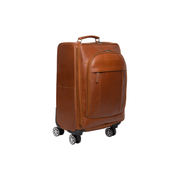Leather Trolley Key Largo - Lateral Side Profile View Showing Sleeve Cut & Athletic Taper Fit