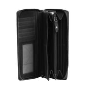 Halle Full-Grain Leather Wallet - Structured Side Profile Showing Gusset Depth &amp; Expansion Capacity