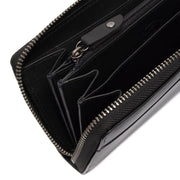 
Classic 100% Full-Grain leather Wallet - Rear Perspective Showing Reinforced Leather Straps & Stitching