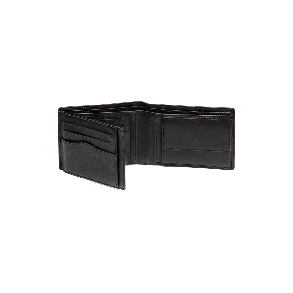 Classic 100% Full-Grain leather Wallet - Rear Perspective Showing Reinforced Leather Straps &amp; Stitching