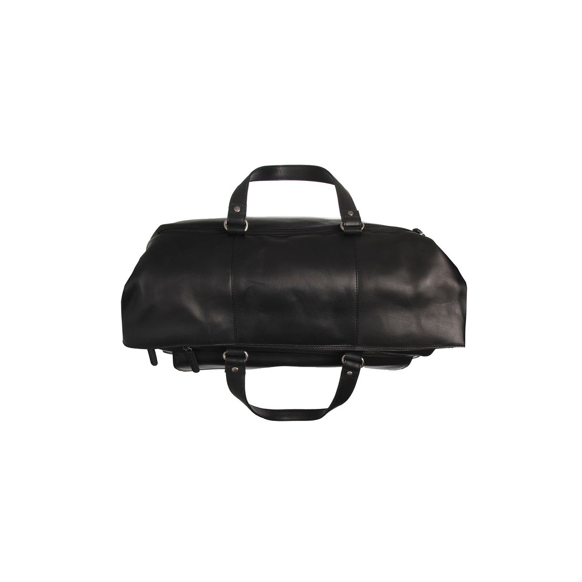 
Lazio Full-Grain Leather Weekender Bag - Structured Side Profile Showing Gusset Depth & Expansion Capacity