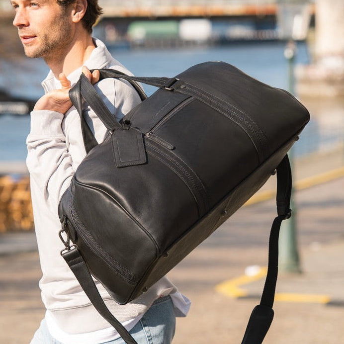 Rivaro Full-Grain Leather Weekender Bag