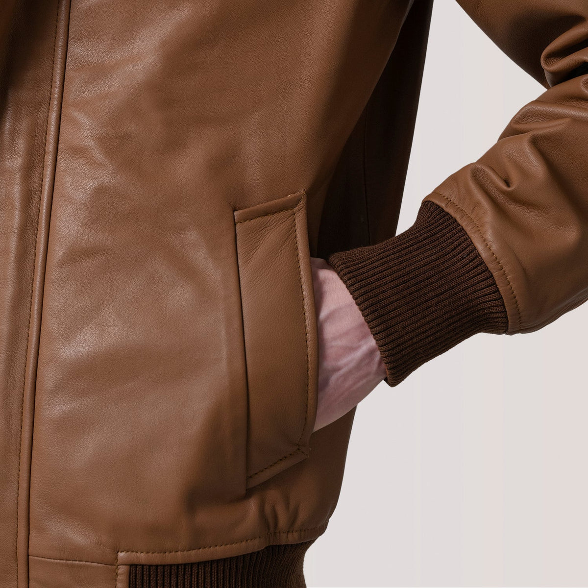 
Lester Brown Suede Bomber Jacket – alternate product view 6