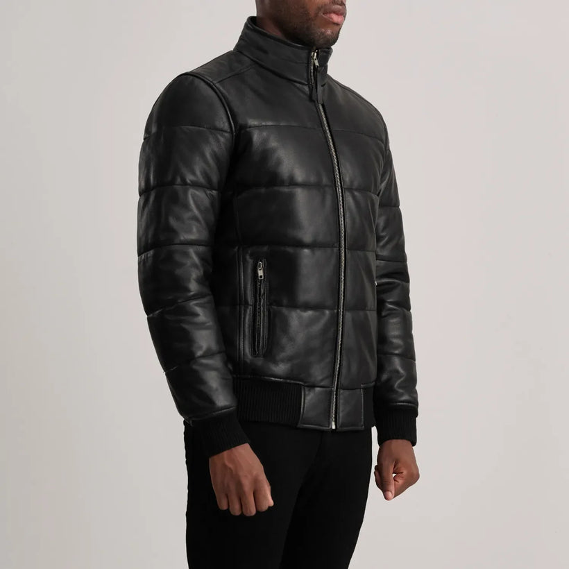 Lucas Leather Bomber Jacket