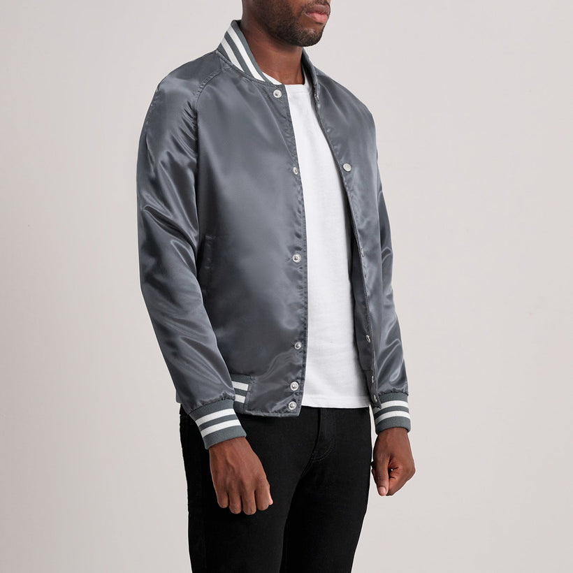 Xander Grey Varsity Jacket